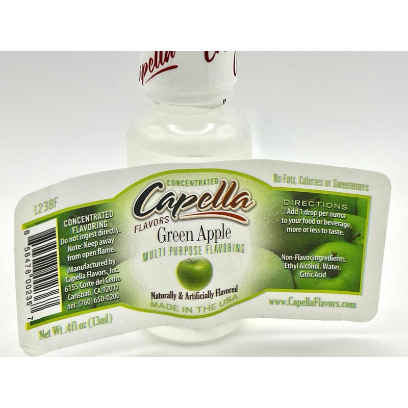 Capella Flavor Drops Green Apple Concentrate 13 Milliliter Bottle