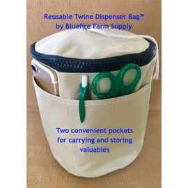 Reusable Tomato Twine Dispenser Bag for Garden Twine String (Blue)