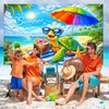 BlissYard Summer Beach Party Banner Cute Sea Turtle Beach Backdrop