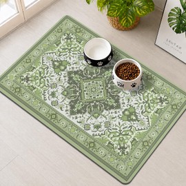 Pet Feeding Mat for Floors Waterproof Dog Mat for Food and Water Absorbent Quick Dry Non Slip mat for Cat Bowls