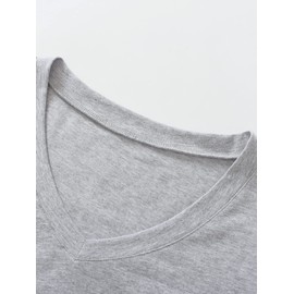 Latuza Men's 2 Pack Nightshirt Cotton Sleep Shirt Nightgown, Light Blue & Light Gray, Large