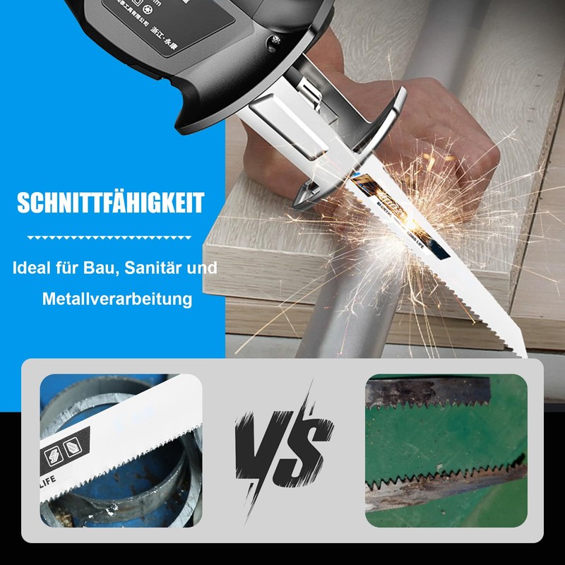 MUOZLOP 5 Pack 300 mm Reciprocating Saw Blades Set, 8