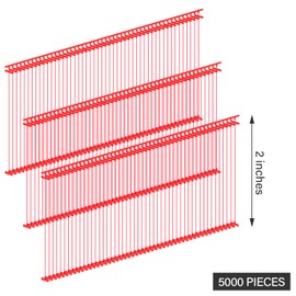 5000 Pieces Standard Tagging Fasteners Standard Tag Pins Plastic Regular Garment Clothing Price Tag Label Standard Tagging Barbs (Red, 2 Inches)