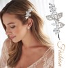 AstraGlam 4PCS Bridal Hair Accessories Silver Sparkly Rhinestone Hair Clips