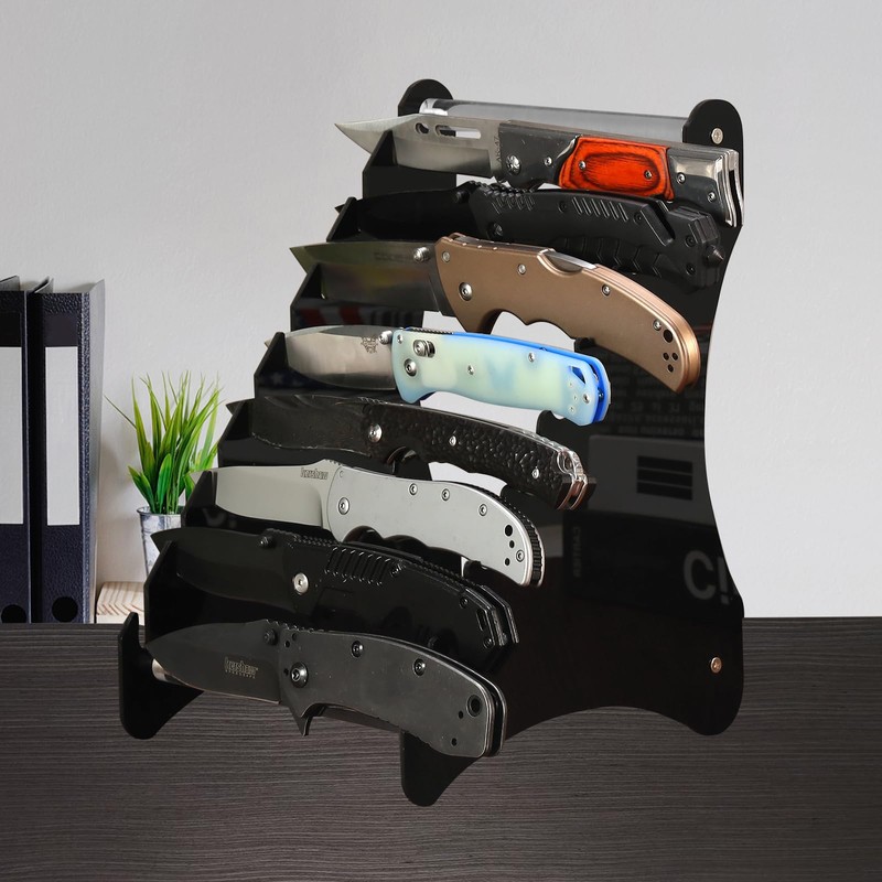 Acrylic Knife Block, Fixed Blade Knife Series Display Stand/Case -
