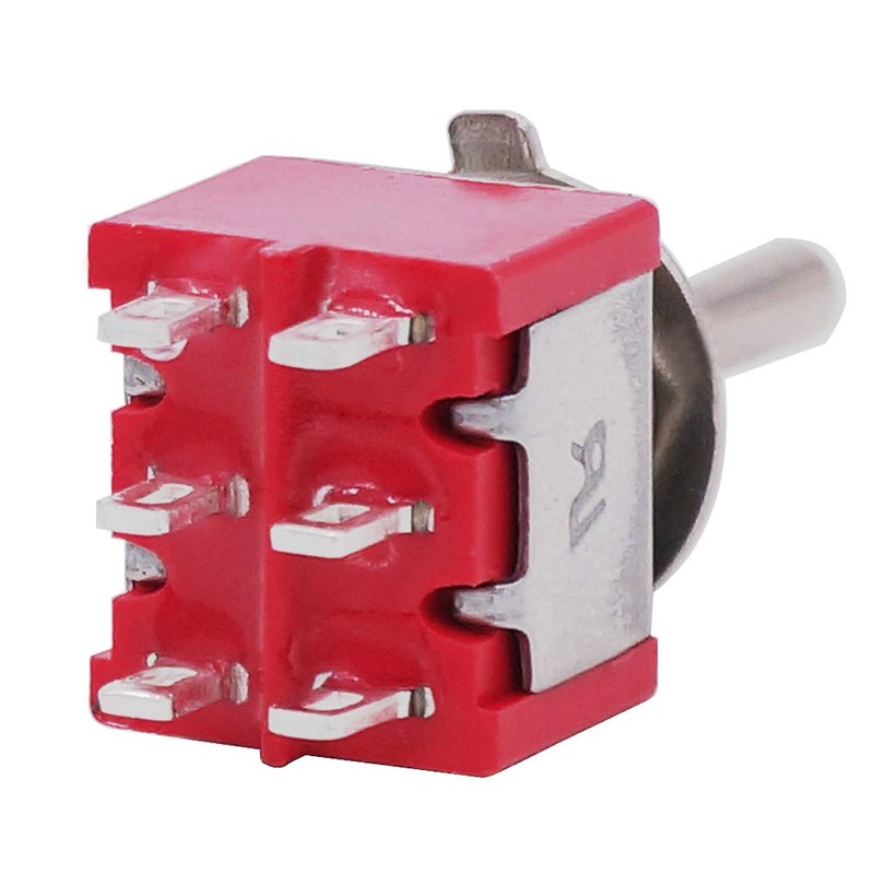 Twidec/6Pcs Mini Momentary Toggle Switch DPDT 3 Position 6 Pins