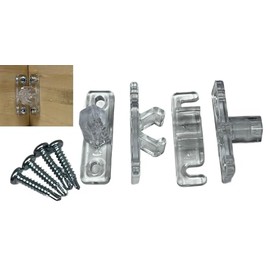 False Front Connectors/Panel Connectors/Extra Strong and Durable / (Peg and Clip) Removable (Snap in and Snap Out). All Hardware Includes Set of 2 Connectors (2 Pegs and 2 Clips) by E.H.C.