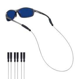 Gdnmpat Glasses Strap - Sunglasses Strap, No Tail Wire Eyeglasses Straps Eyewear String, Eye Glasses Holders Around Neck for Men, Women, Kids, Glasses Chain, String(3pcs Black 20in)