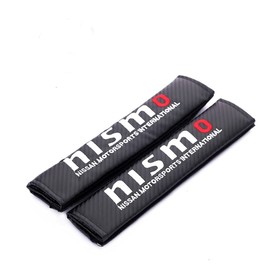 Nissan Seat Belt Cover Seat Belt Pad Seat Belt Shoulder Shoulder Pad Leather Embroidered Carbon Style Set of 2 Universal (nismo)