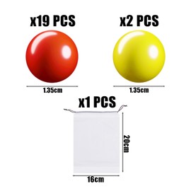 21 Beads, 1 Piece Frosted Storage Bag, Marble Game Balls, Plastic Marble Replacement Balls, Suitable For Hungry Hippo And Game Machine (Red Ball*19, Yellow Ball*2)