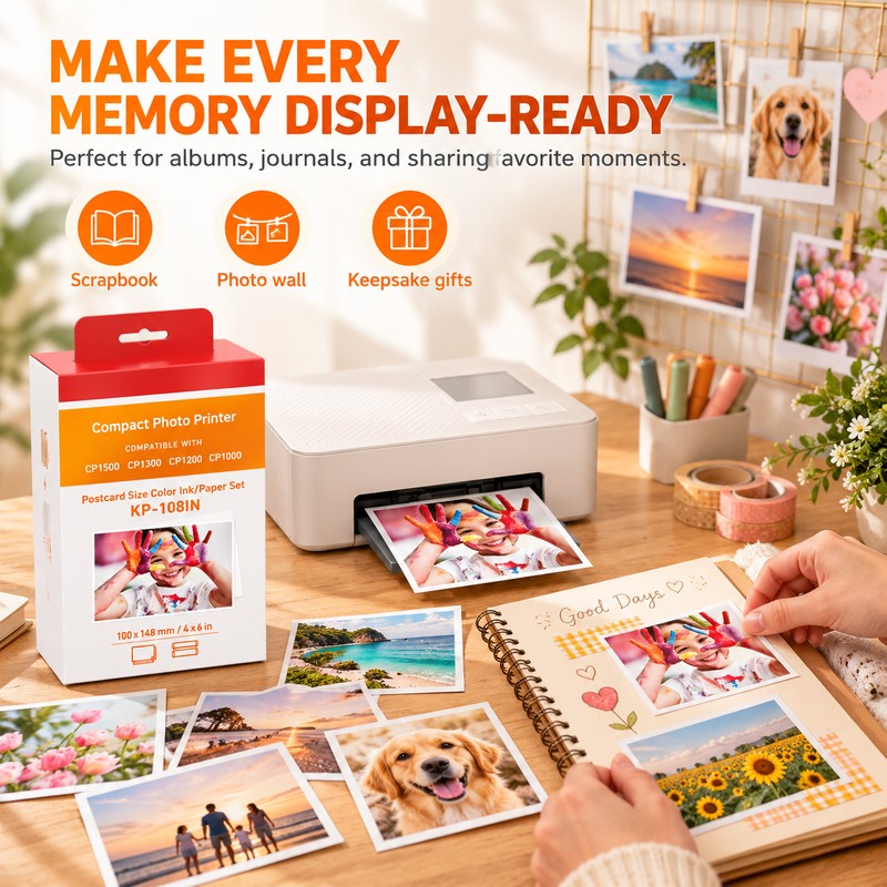 KP-108IN Photo Paper & Ink Cassette Set for Canon SELPHY