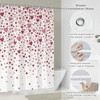 BREASOME Pink Shower Curtain, Romantic Loving Red Heart, 72x72 Inch