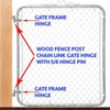 Wood Fence Post Chain Link Gate Hinge with 5/8 Hinge
