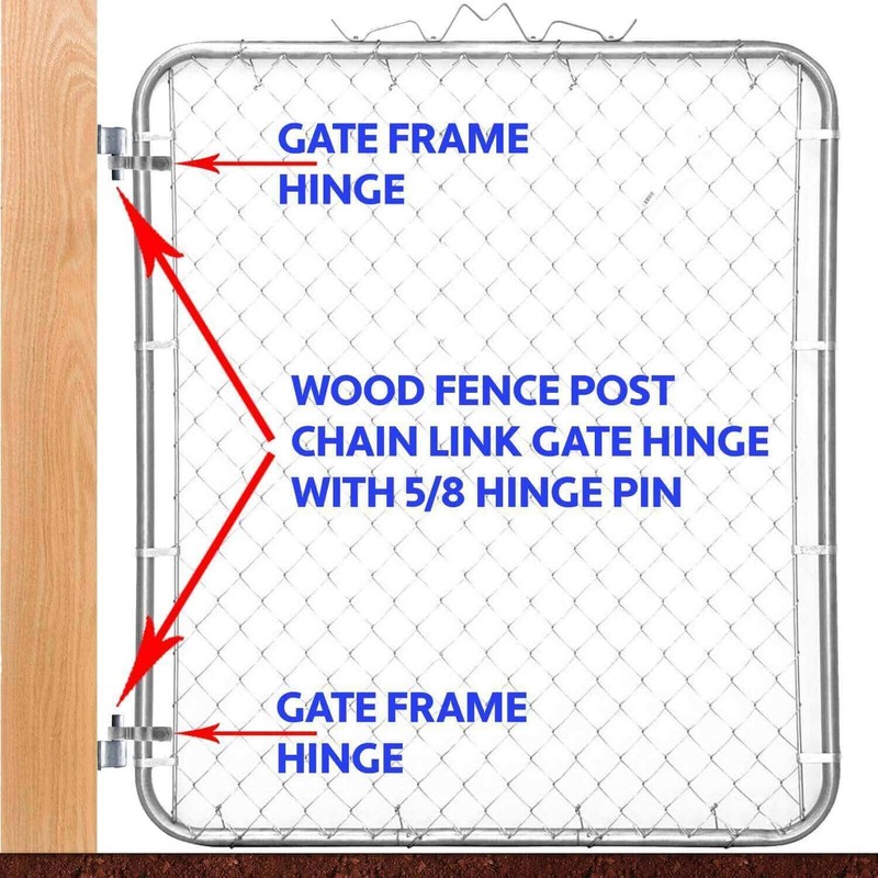 Wood Fence Post Chain Link Gate Hinge with 5/8 Hinge