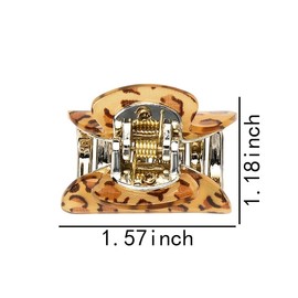 Small Leopard Hair Claw Clips for Girls Leopard Print Claw Hair Clips for Women Claw Hair Accessories for Women Girls 2 PCS Hair Jaw Clips for Thin Thick Hair Leopard Print Hair Accessories Set