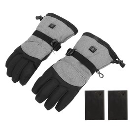 1 Pair Heated Gloves Battery Powered Waterproof Winter Heating Gloves with Reflective Strip for Outdoor Activities