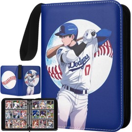 Baseball Card Binder 900 Pockets, PU Leather Baseball Binder with 50 Sleeves, 3-Ring Zipper Card Album Book for MTG, TCG, Game Cards, Sports Cards Storage Organizer