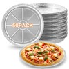 JMIATRY - 50 sartenes desechables redondas de aluminio de 12