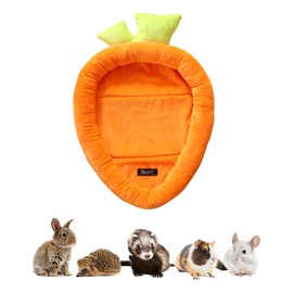 Bunny Bed Rabbit Bed Carrot Shape Bunny Beds Soft Comfortable Rabbits Beds Machine Washable Indoor Guinea Pig Bed Cute Small Animal Bed for Guinea Pig Chinchilla Ferret Squirrel Hedgehog (Medium)