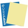 Pastel Yellow Sticker Paper, 100 Sheets, 8.5 x 11 Full