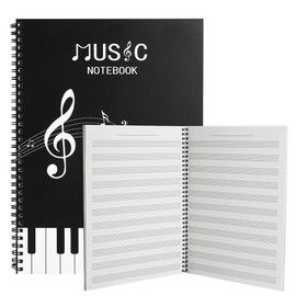 HETOETF Blank Sheet Music Notebook, Composition Manuscript Staff Notebook, 100 Pages Art Music Notebook, Piano Notebook Song Writing