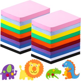 400 Pcs Foam Sheets Crafts 8.5 x 5.5 Inch EVA Foam Paper Assorted Colors Craft Foam Thick Foam Paper Foam Craft Sheets for DIY Preschoolers Classroom Scrapbooking