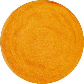SIA COLLA-S Felting Wool 100% Wool for Felting Dry Felting Wet Felting - Yellow Orange Curry 100 g