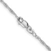 Diamond2Deal Sterling Silver Rhodium-plated 2mm Loose Rope Chain Necklace 18"