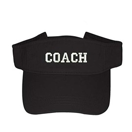 Coach Visor Hat - Embroidered Unisex Visor - Summer Sun Visor (Black)