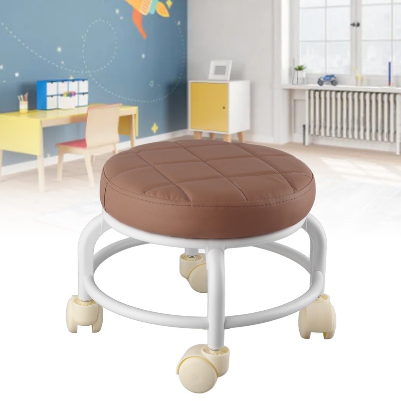 Rolling Ottoman High Density Memory Foam Waterproof Quiet Wheels Double
