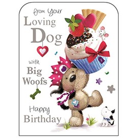 Jonny Javelin from Your Loving Dog Big Woofs Happy Birthday Card