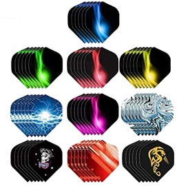 ToBeIT 60 pieces mixed dart flights dart flights - dart flight standard shape for soft darts and steel darts (colourful 60 pieces)
