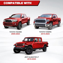 POFENZE Truck Bed Rack Cross Bar Steel For 2014-23 Toyota Tundra & 2005-23 Toyota Tacoma