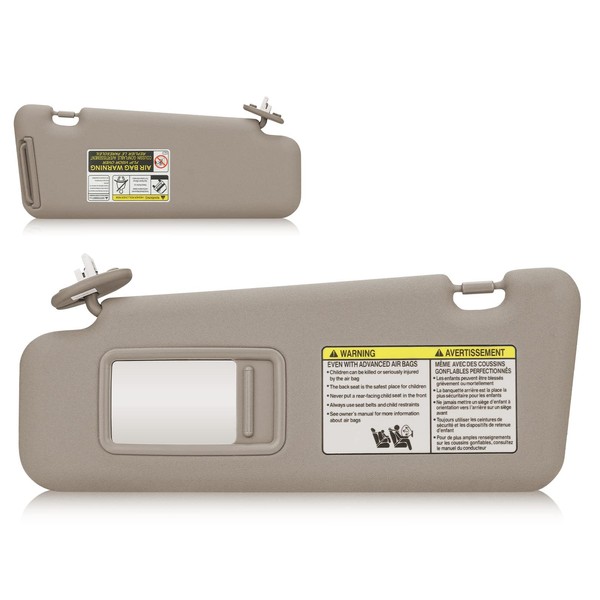 Sun Visor with Light for 2008-2013 Toyota Highlander, Left Driver