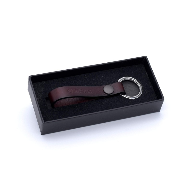 Rooxs 100% Leather Keyring for Men and Women, brown, Unit