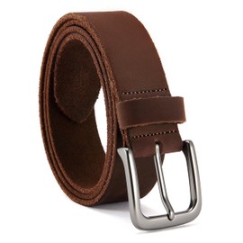 CHAOREN Full Grain Leather Belts for Men - 38mm Brown Belt for Jeans Casual - Crafted for Every Moment