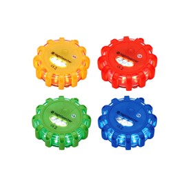 NightSearcher 3AAA Single LED Hazard Warning Light in Yellow, 25 Hrs Runtime, Magnetic Back, Crush and Waterproof