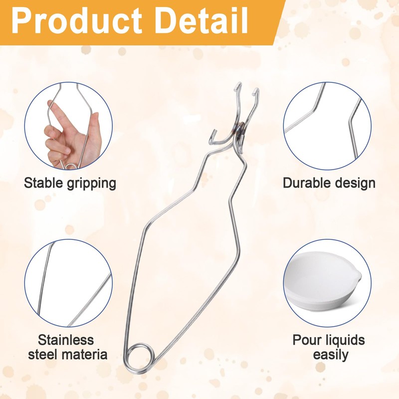 Crucibles Set for Melting Metal Kit,High-Heat Casting Kit with 6