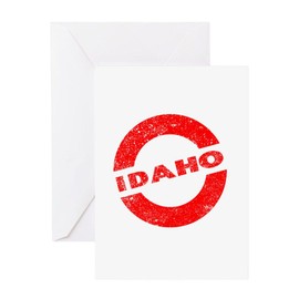 CafePress Rubber Ink Stamp Idaho Greeting Cards Folded Greeting Card Matte