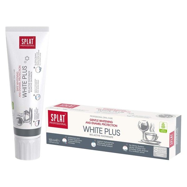 Professional Toothpaste Splat "White Plus". Safe Whitening and Enamel Protection.