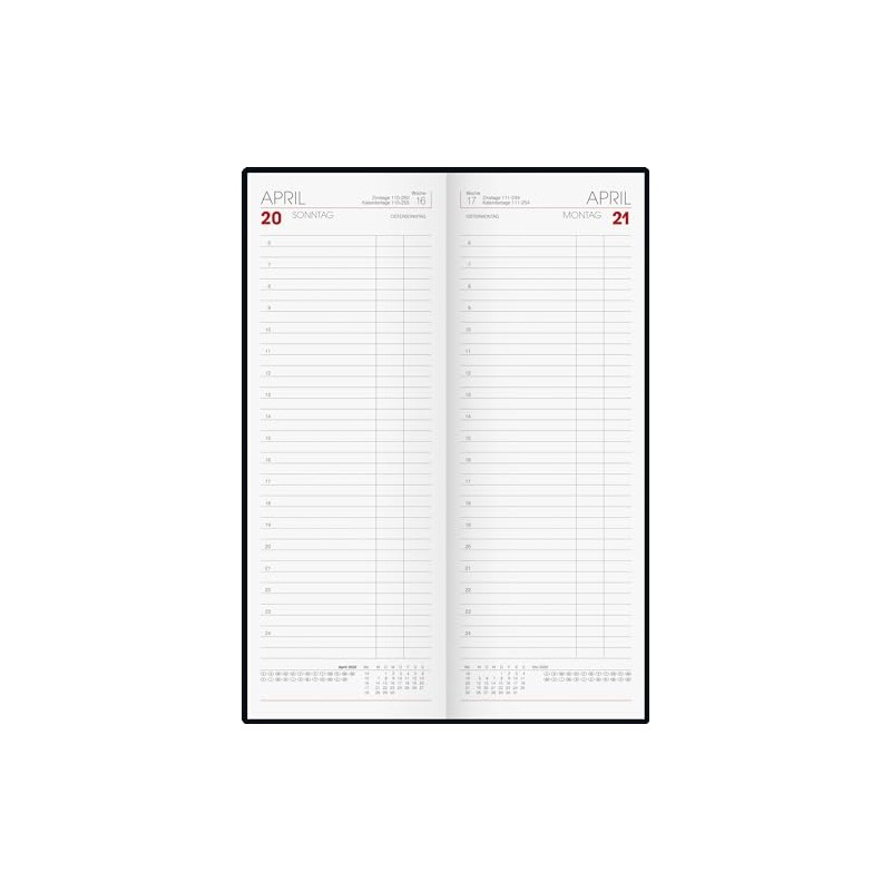 BRUNNEN Notebook Model 785 (2025), 1 Page = 1 Day,