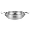 Stainless Steel Stockpot, 1350ml Induction Stock Pot Flat Bottom Skillet