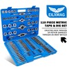 EilxMag 110PCS Hardened Alloy Steel Metric Tap and Die Rethreading