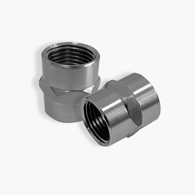 Naiture Brass 1/2 NPT Female Threaded Pipe Fitting Coupling, 2