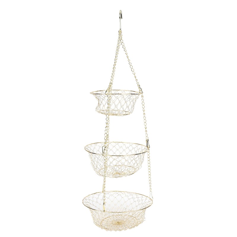 Multifunction 3 Tier Removable Hanging Fruit Baskets Vegetable Storage Organizer