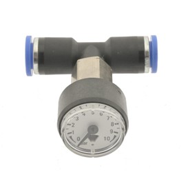 IQS Pressure Gauge for Cable Installation 0-10 Bar, 8 mm Hose, IQS Standard