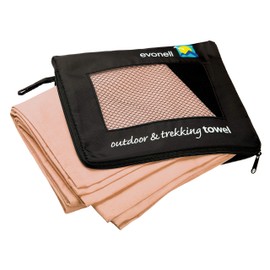 Evonell Microfibre Towels Various Sizes and Colours Ultra Light Extremely Absorbent Sports Towel Travel Towel Bath Towel Outdoor Towel (66 x 120 cm Sahara)