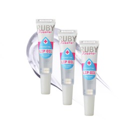 Ruby Kisses Hydrating Clear Lip Oil Treatment Gloss (3 Pack), Hydrates & Heals with Vitamin E & Jojoba, Lightweight Non-Greasy Formula with Almond Oil, Repair & Protect Dry Chapped Lips