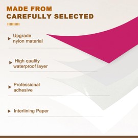 Azobur Down Jacket Repair Patches-Waterproof, Self-Adhesive,Nylon Fabric Patches for Puffy Jackets, Rain and Snow Gear, Tents, Sleeping Bag and More(Rose Red，2pcs)