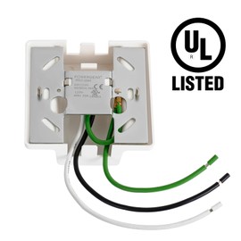 TuyuBEE UL Listed H Track Floating Canopy Connector White for Single Circuit H Type Track Rail, H Track Lighting Rails Cover Compatible with H Track Rail System, Track Lighting Accessories Kit, 1 Pack